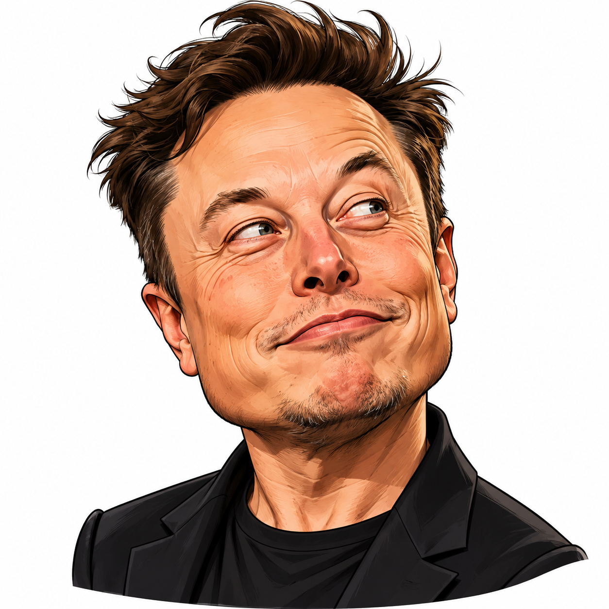 Elon Musk caricature